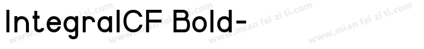 lntegralCF Bold字体转换
